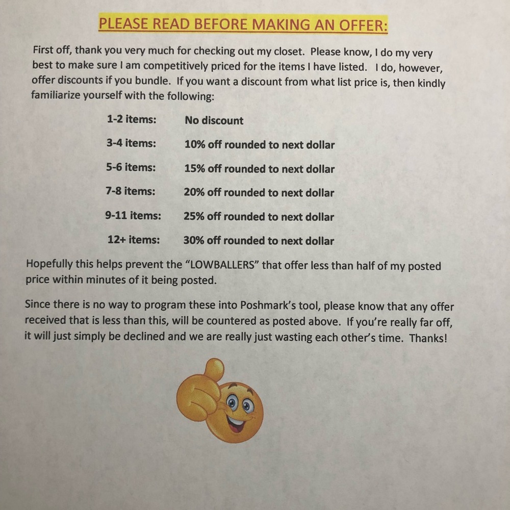 Offer policy